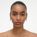 Gold Small Crystal Hoop Earring