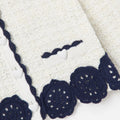 Cream Knit Contrast Trim Cardigan