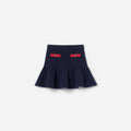 Navy Wool Knit Skirt