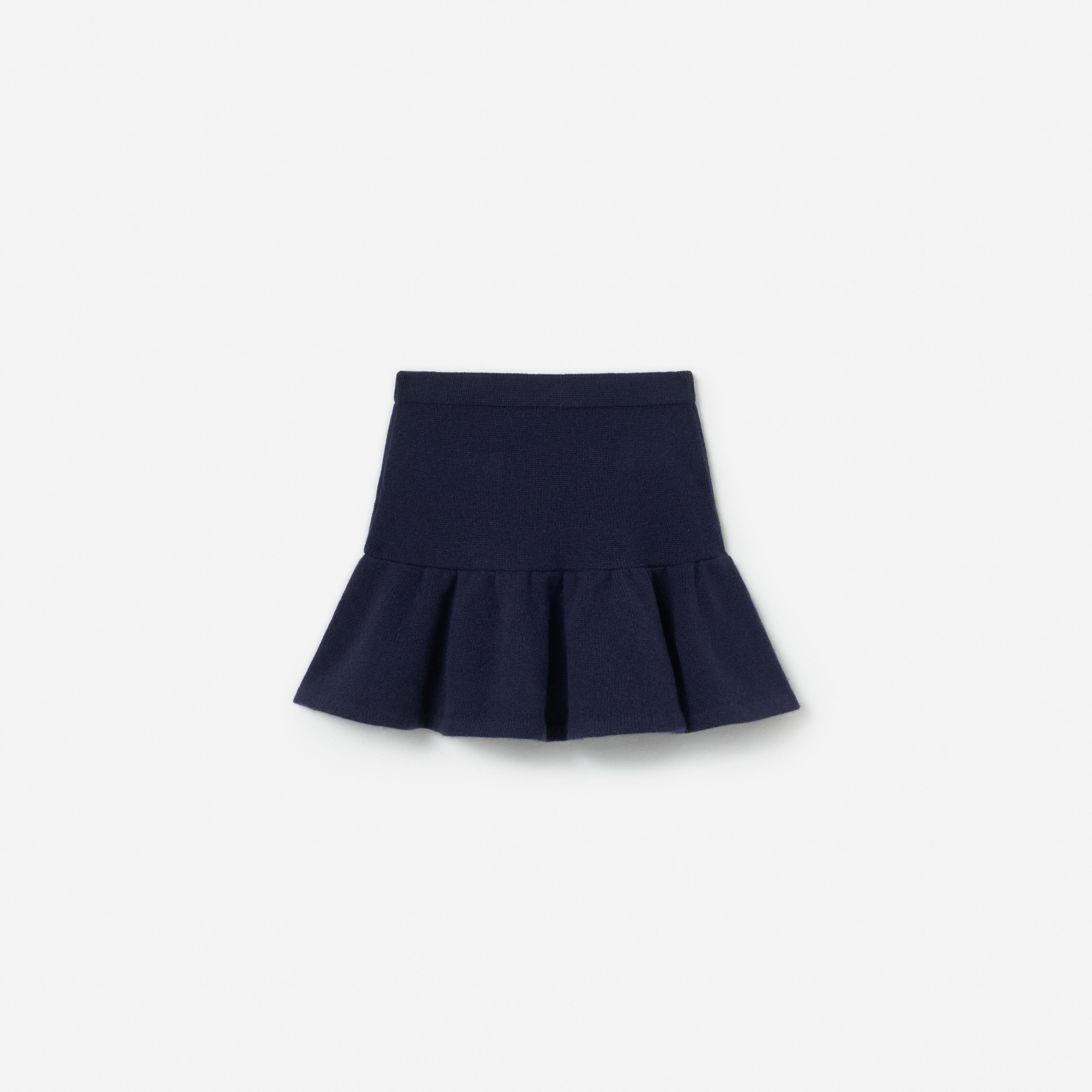 Navy Wool Knit Skirt