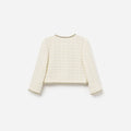 Cream Boucle Bow Jacket