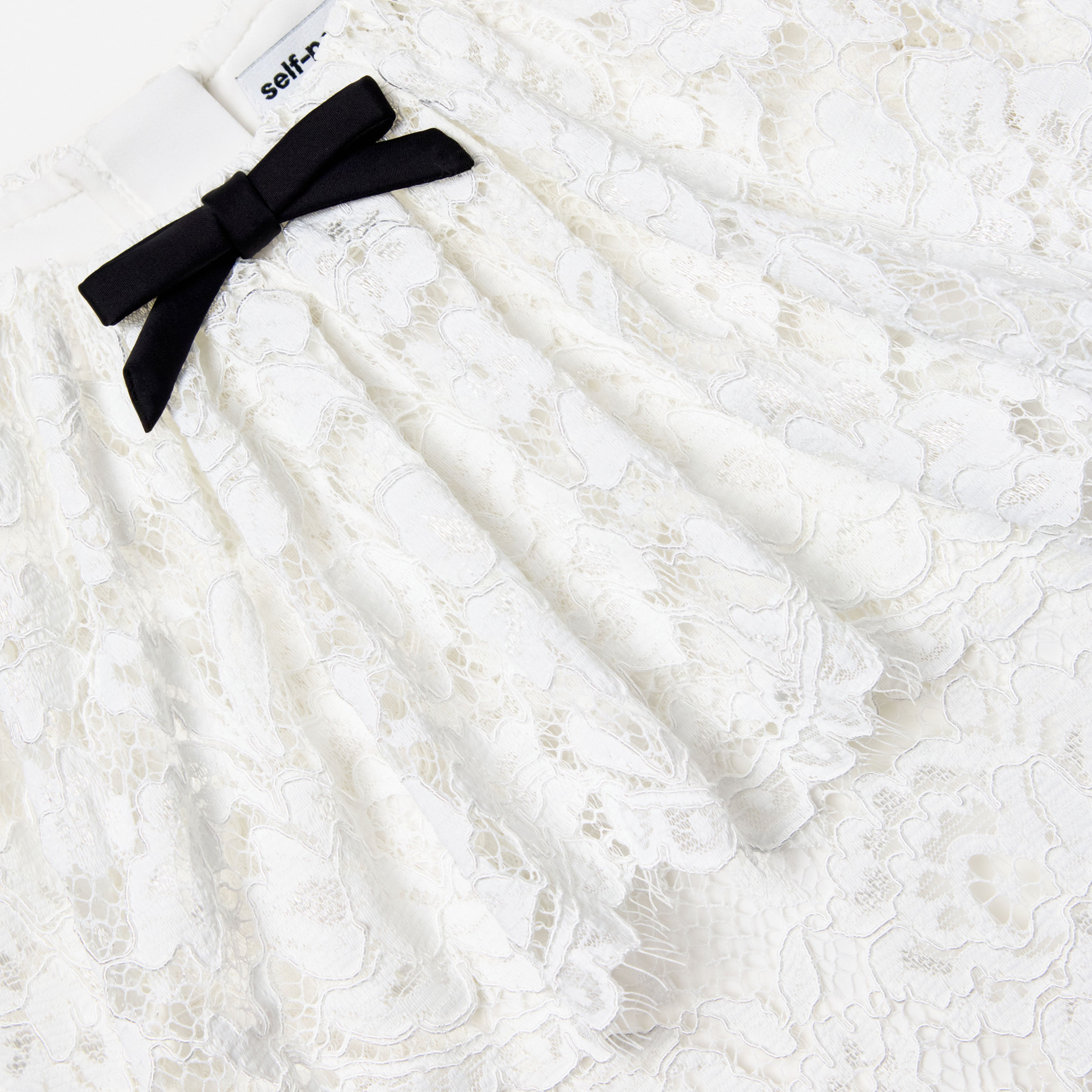 White Floral Lace Cape Dress