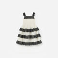 Cream Tulle Lace Tiered Dress