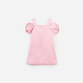 Pink Satin Bow Dress