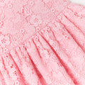 Pink Floral Lace Dress