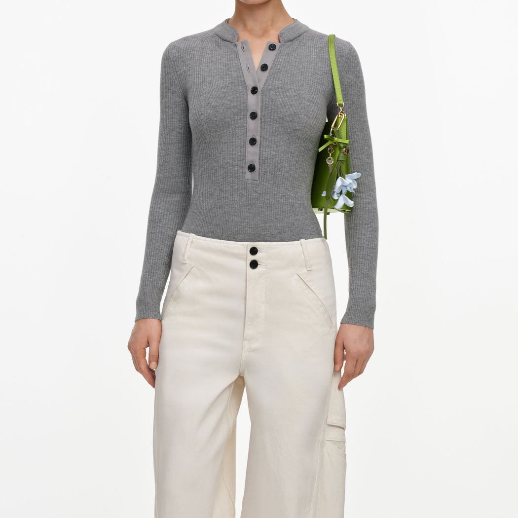 Cream Denim Pocket Trousers