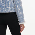 Blue Textured Denim Jacket