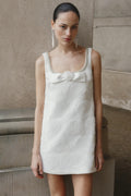 White Tulle Lace Mini Dress