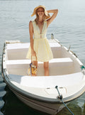 Yellow Cotton Broderie Mini Dress