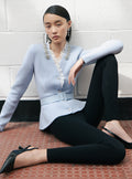 Blue Crystal Trim Cardigan