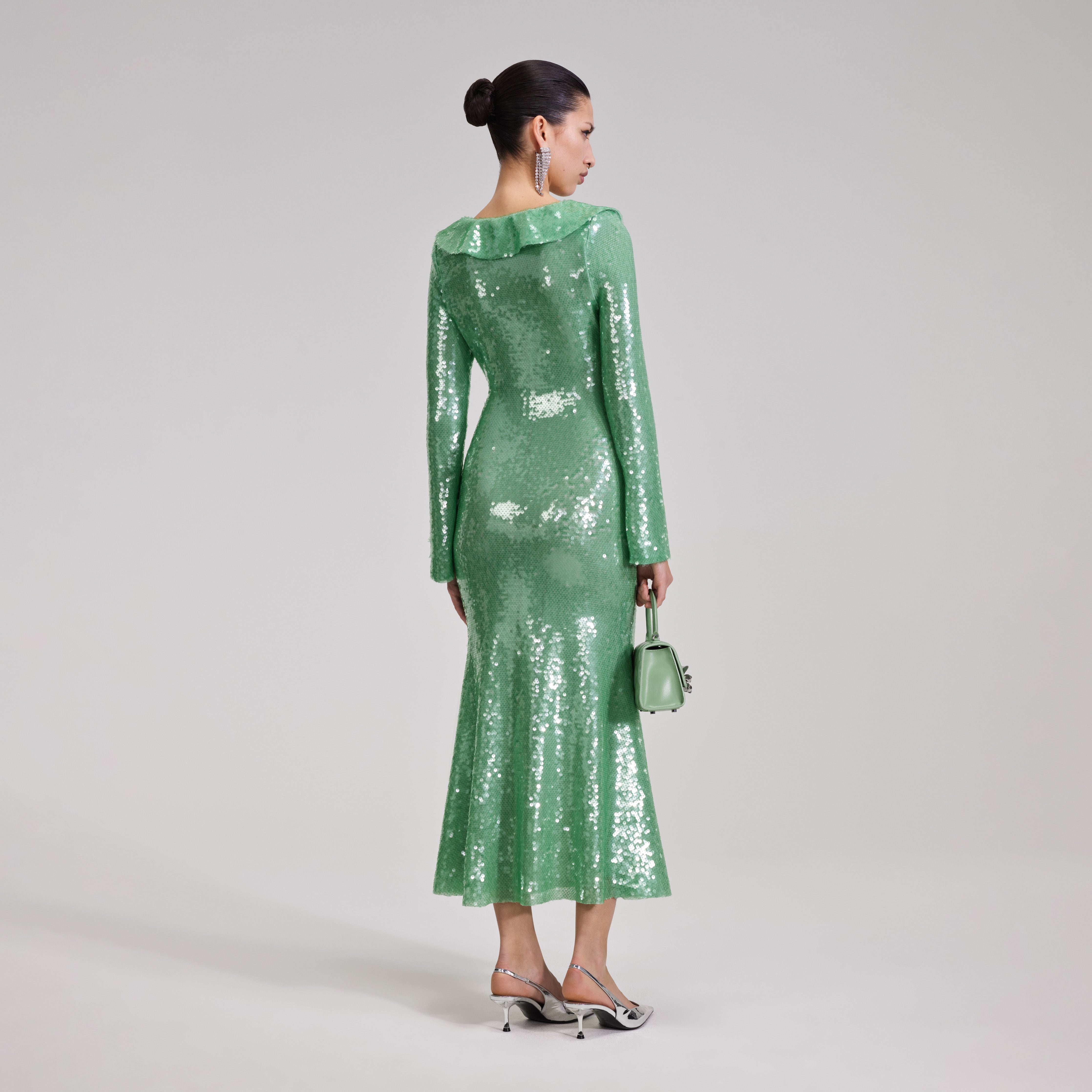 Self portrait 2024 sequin midi dress