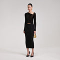 Black Knit Midi Dress