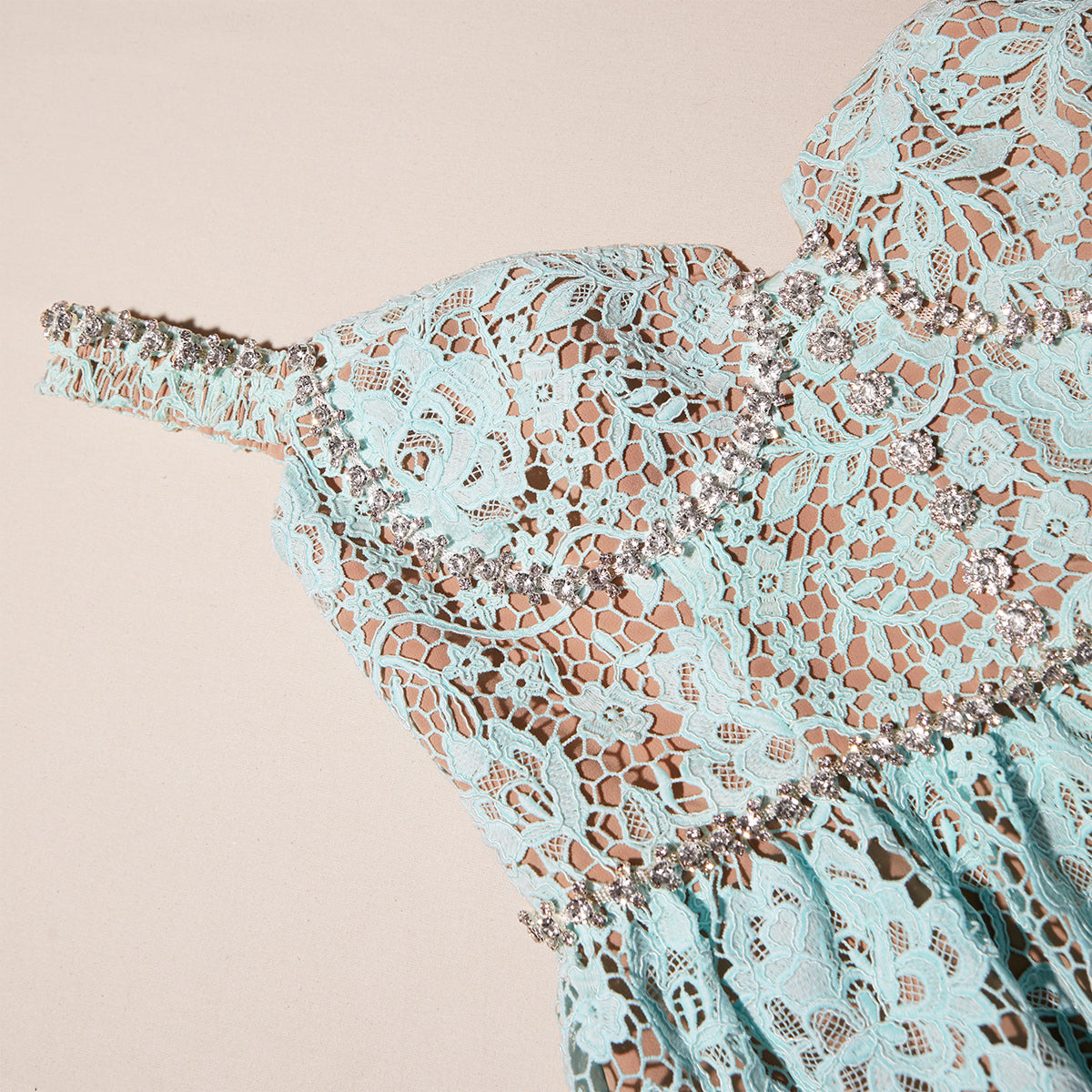 H and m blue lace dress hot sale