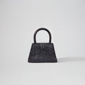 Black Rhinestone Micro Bow Bag