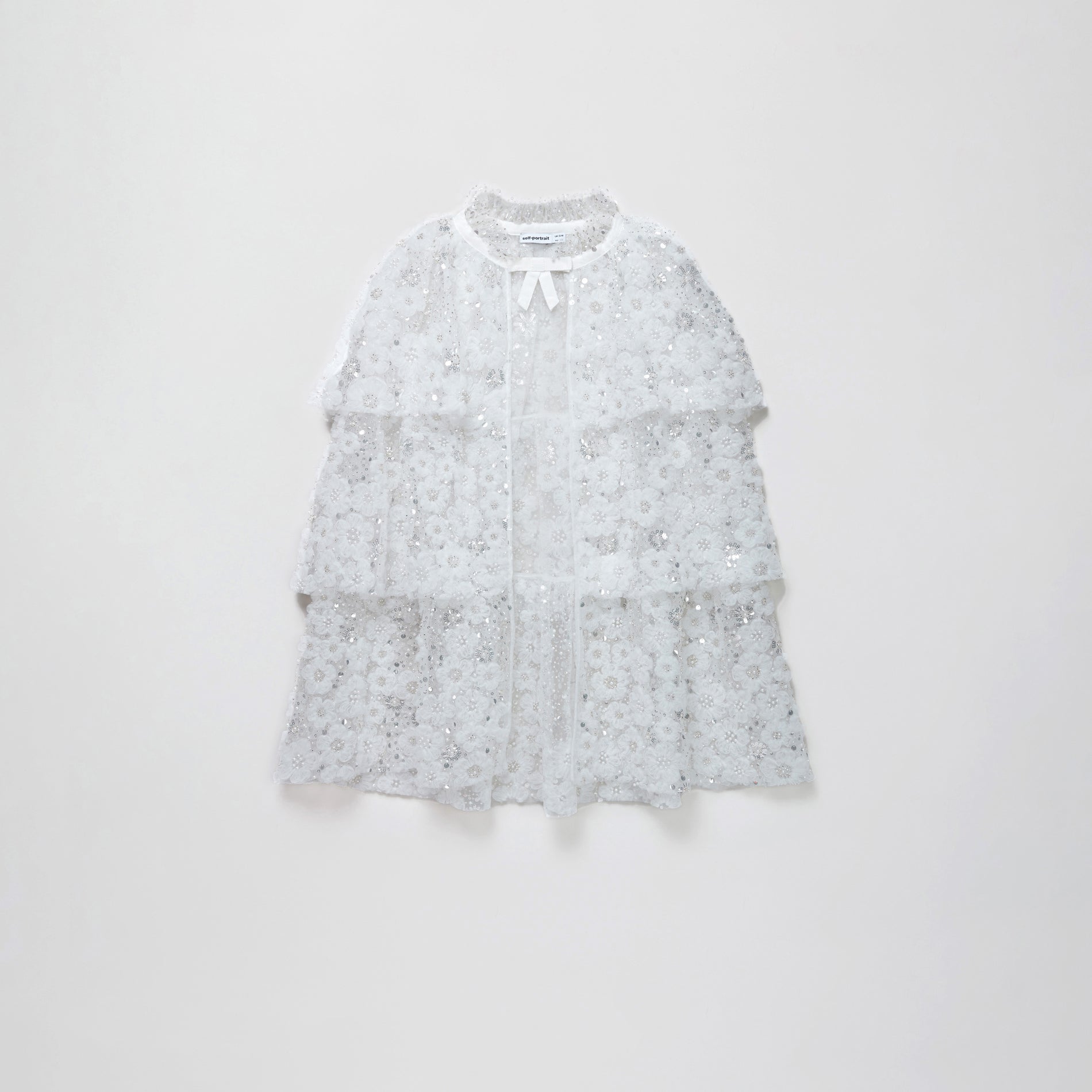 White Embellished Cape