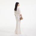 Cream Linen Maxi Dress