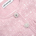 Pink Boucle Midi Dress
