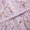 Lilac Lace Button Front Midi Dress