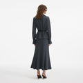 Grey Twill Midi Dress