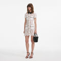 White Lace Contrast Collar Mini Dress
