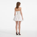 White Halter Neck Mini Dress