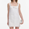 White Tulle Lace Mini Dress