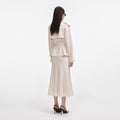 Cream Twill Midi Dress