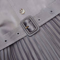 Grey Satin Pleated Maxi Dress