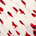 White Floral Plisse  Midi Skirt