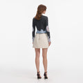 Grey Contrast Lace Jumper