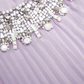 Lilac Chiffon Feather Midi Dress
