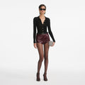 Black Viscose Knit Bodysuit