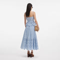 Blue Cotton Broderie Top