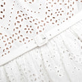 White Cotton Broderie Mini Dress