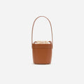 Brown Leather Shoulder Bow Bag