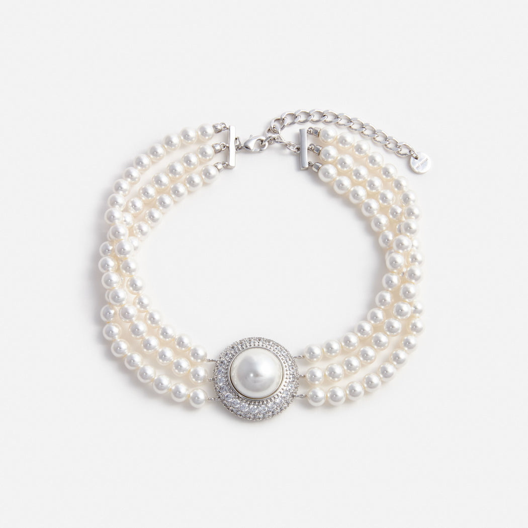 Small Crystal Pearl Choker