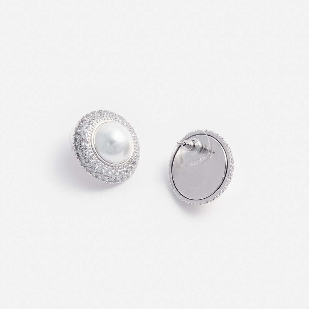 Small Crystal Pearl Earrings