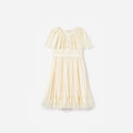 Cream Lace Cape Dress