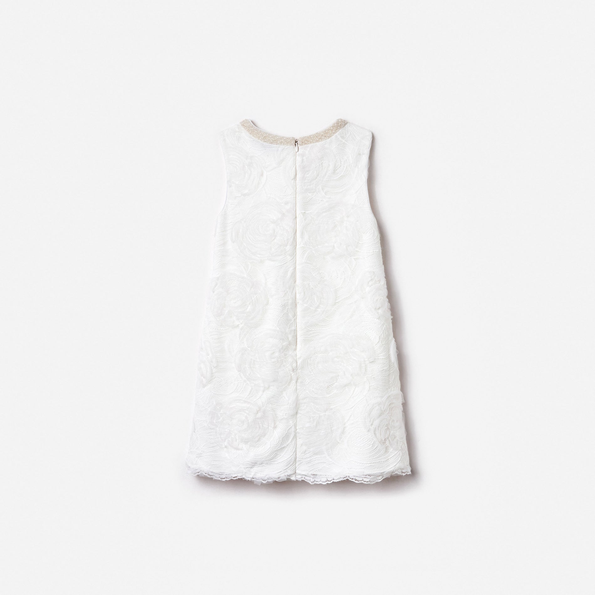 White 3D Lace Dress