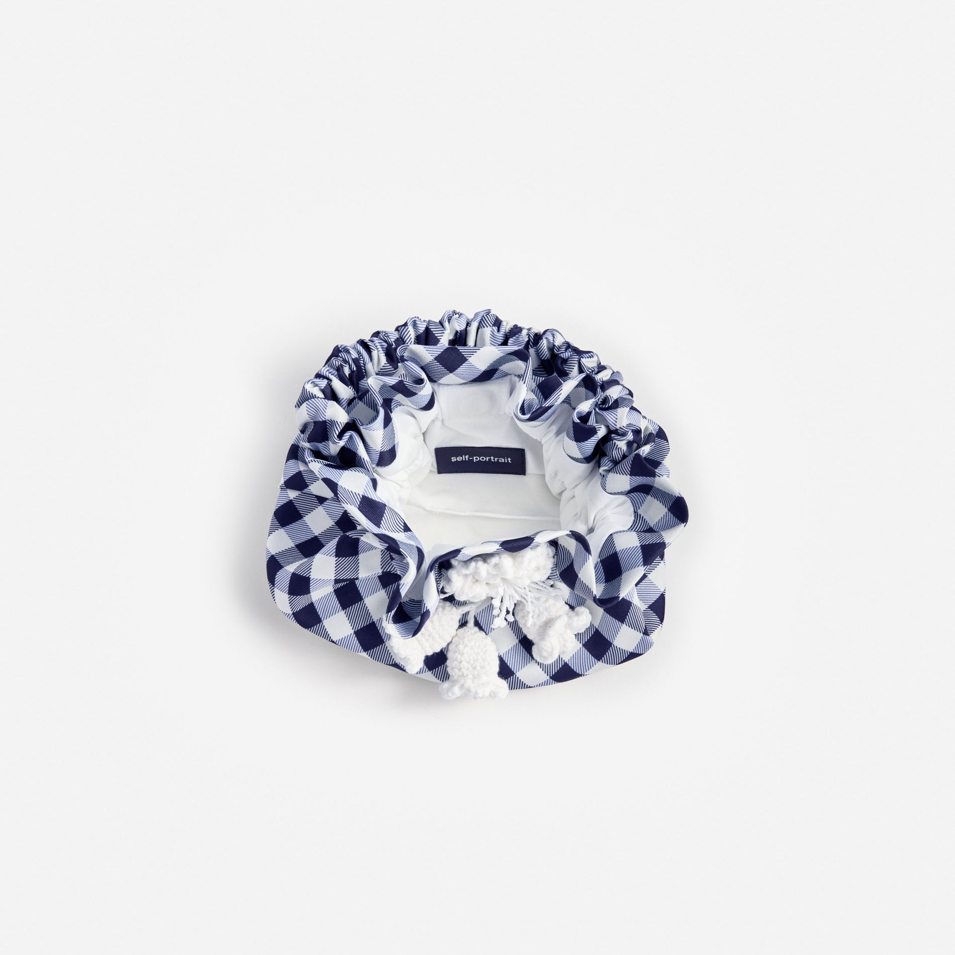 Navy Gingham Taffeta Bag