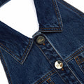 Denim Sleeveless Flared Mini Dress