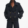 Denim Trench Jacket