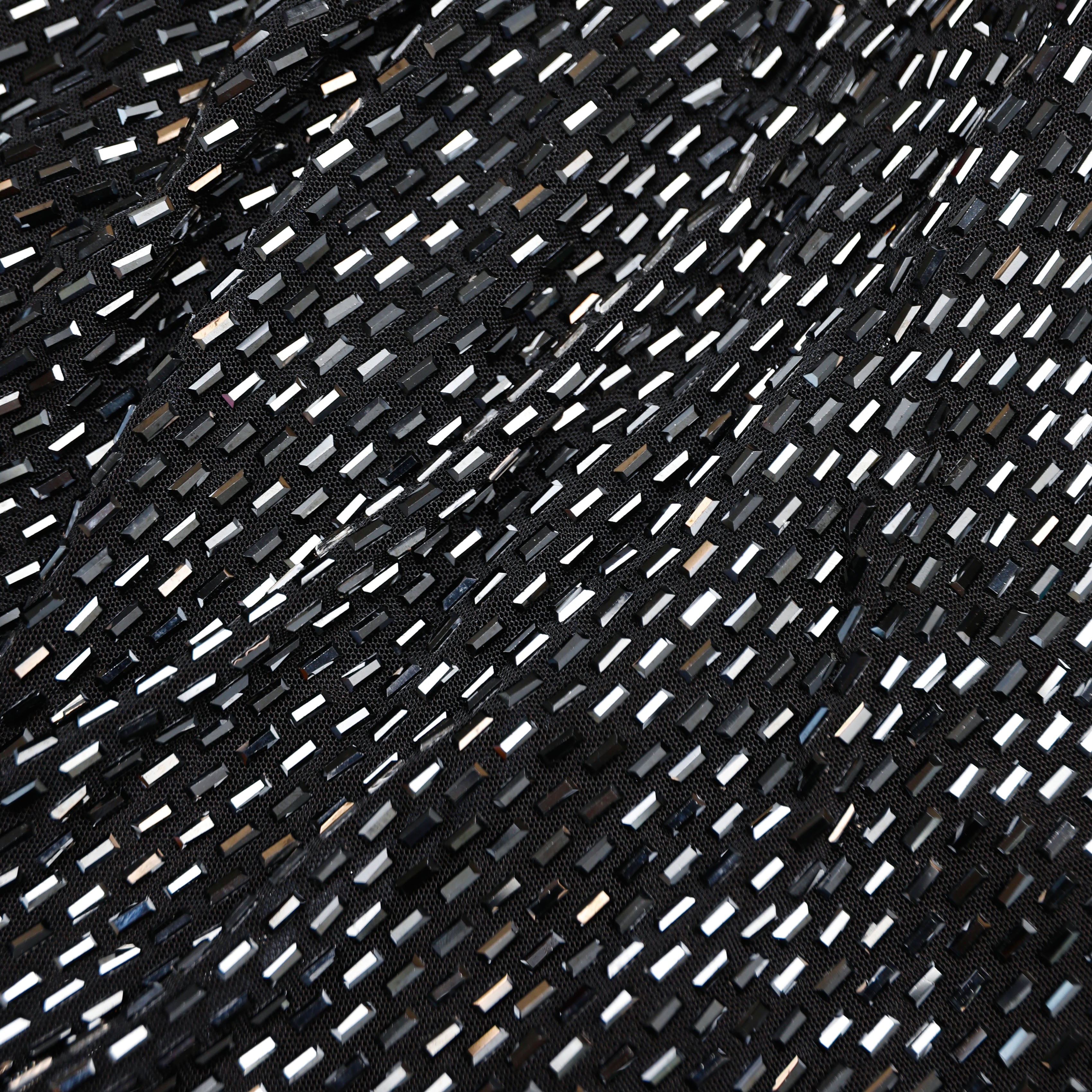 Black Rhinestone Draped Maxi Dress