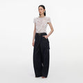 White Tulle Lace Top