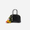 Embossed Leather Black Mini Bag