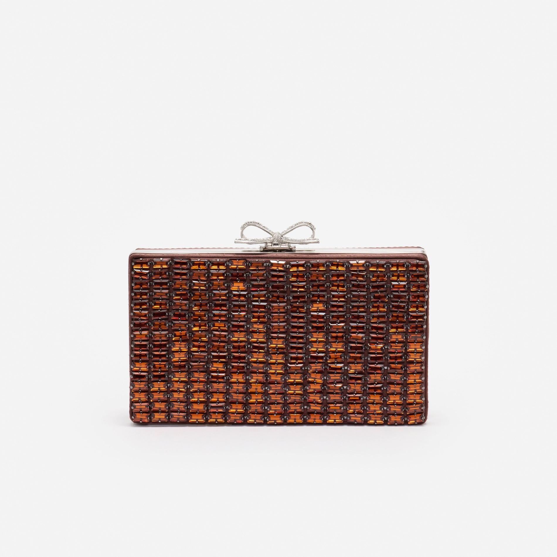 Brown Chainmail Clutch Bag