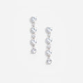 Crystal Heart Tiered Earrings