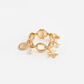 Gold Coral Charm Bracelet