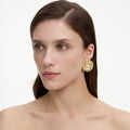 Gold Pearl Shell Earrings