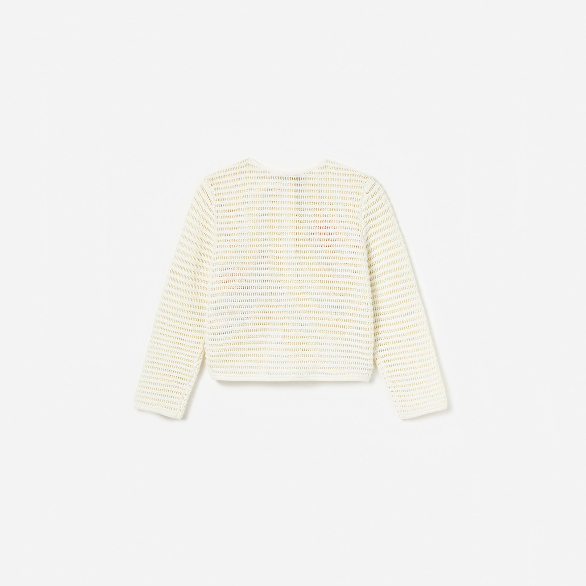 Cream Flower Knitted Cardigan